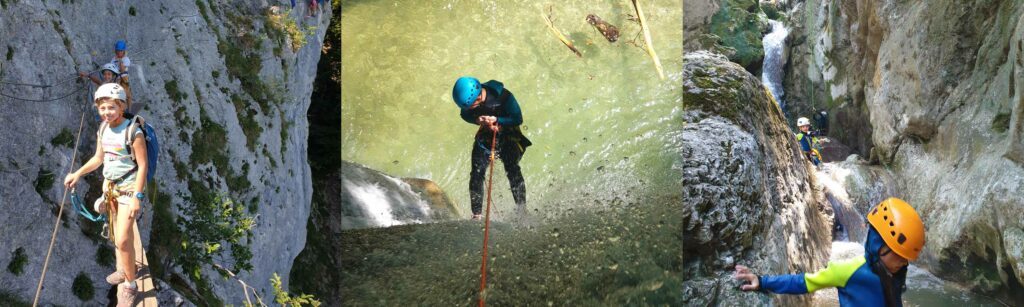 stage canyoning et escalade enfant ados en Isère, Vercors, Chartreuse