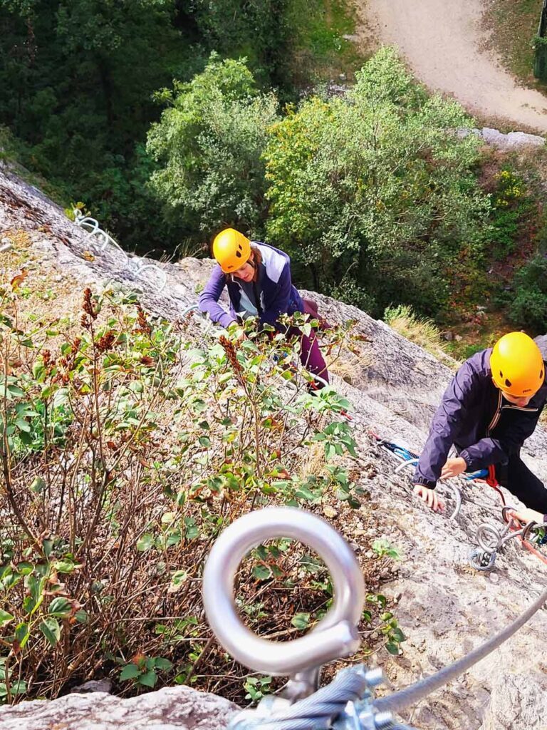 la sortie de la via ferrata de Grenoble