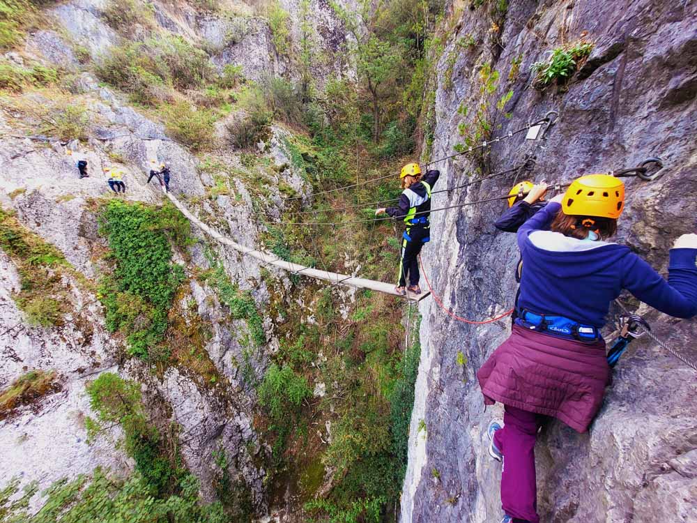 pont népalais via ferrata de Grenoble